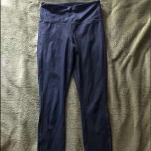 shiny blue athlete leggings, size xsmall